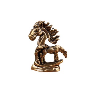 Figura de caballo de latón, escultura de animal, decoración de mesa, regalo de inauguración de casa - Product Image 5