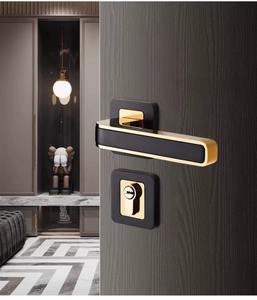 Sang Trọng Phòng Ngủ Hiện Đại Nội Thất Vàng Bằng Gỗ Tay Nắm Cửa Từ Câm Đơn Giản Chia Phòng Khóa - Product Image 6