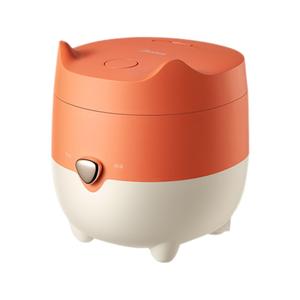 Mini cuiseur à riz Midea 3L, boîtier en plastique en forme de tambour, électrique multifonction, couleur orange, pour 1 à 3 personnes - Product Image 1