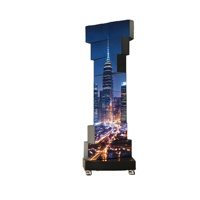 Panneau LED P2 modulaire rotatif 400-600cd, angle de vision 360°, 26 couches, double face, affichage pour installation artistique intérieure