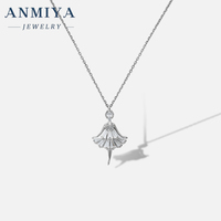 Cadena colgante de elfo hermoso de Plata de Ley 925, collar de Ángel de circón para niña pequeña para mujer, accesorios de joyería fina