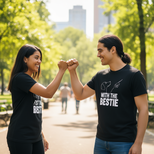 T-shirt nera Fist With The Bestie, taglia unisex per adulti, media - Product Image 3