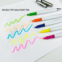 Stylo bille en plastique de haute qualité, arc-en-ciel, avec logo personnalisé imprimé, poignée en caoutchouc doux au toucher, largeur d'écriture de 1,0 mm