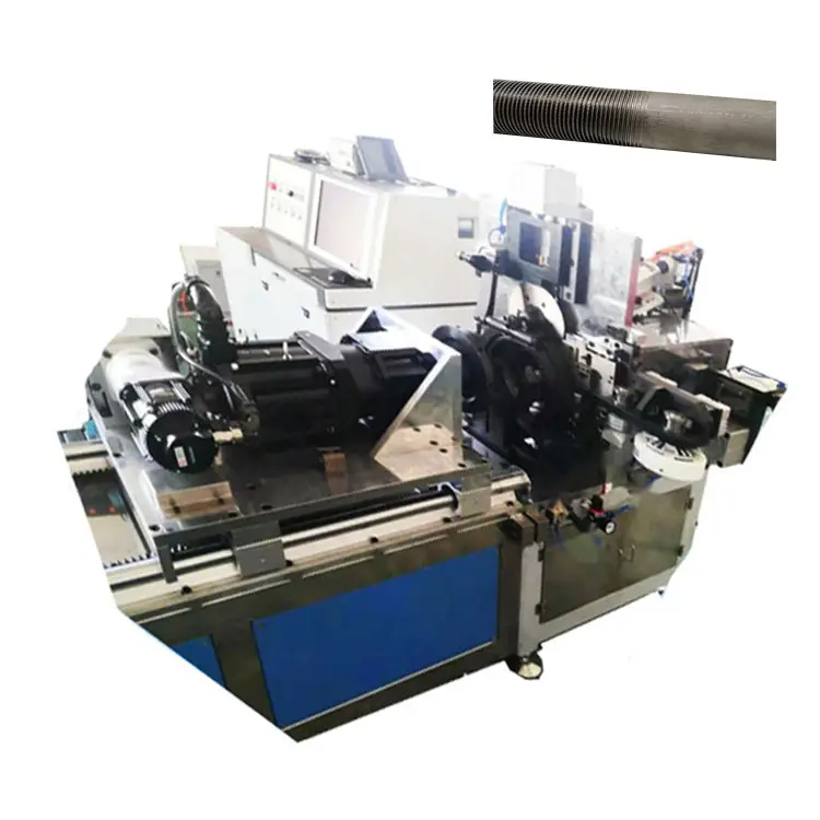 Machine de soudage laser à tube de cuivre en acier inoxydable à ailettes en spirale à haute fréquence