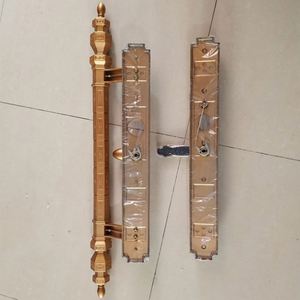 Cuivre acier et aluminium sécurité hôtel porte d'entrée matériel poignée serrures - Product Image 3