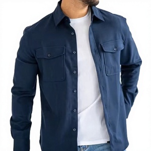 Camisa de Hombre Nueva Colección Primavera-Otoño 2026, Manga Larga, Poliéster/Algodón, con Cuentas, Casual, Color Sólido, Sin Plancha, Cierre de Botón Sencillo, Transpirable - Product Image 3