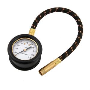 Manômetro de pressão de ar de pneu de carro, medidor trançado de borracha com mangueira reforçada - Product Image 1