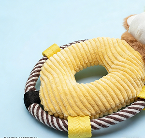 Fabrieksdirect verkoop Pluche katoenen touw speelgoed voor huisdieren Hoge kwaliteit op maat gemaakte hondenspeelgoed knuffel speelgoed grappig piepend speelgoed voor huisdieren - Product Image 6