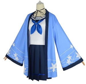 Costume de cosplay Kikyo <span class=keywords><strong>Kiryu</strong></span> pour femme, uniforme scolaire bleu marin, GAHC-026 - Product Image 5