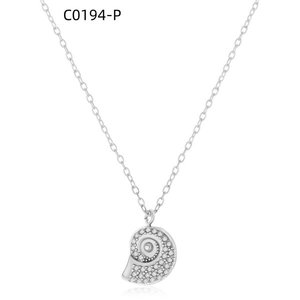 สร้อยคอแฟชั่นประดับเซอร์โคเนีย C0194 สำหรับผู้หญิง เครื่องประดับคุณภาพสูง - Product Image 1