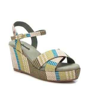 Sandalo con Zeppa Refresh da Donna Verde 171806 Tacco a Piattaforma Stile Estivo - Product Image 2