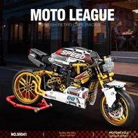 Reobrix 99041 2026 Nouveau MOC 1:8 Moto Sportive Rétro Urbaine Modèle Briques de Bureau Jouet DIY pour Garçons Cadeau Ensembles de Blocs de Construction