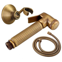 Frap — ensemble de Bidet en laiton Antique, pulvérisateur à main, Portable, douche de toilette avec support en laiton, tuyau Durable