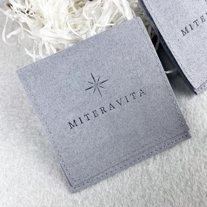 Empaque Personalizado para Joyería, Bolsas de Regalo de Terciopelo con Logotipo, Bolsa de Joyería de Microfibra con Inserciones para Exhibición de Anillos y Aretes - Product Image 5