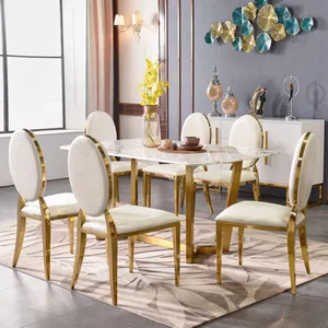 Zeitgenössische Abendessen Set Tisch Wohn möbel Esszimmer Sets Marmor moderne Luxus italienische Esstisch Sets