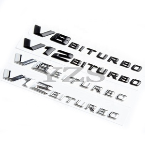 สติกเกอร์ติดข้างรถ V8 <span class=keywords><strong>V12</strong></span> BITURBO ตัวอักษรตราสัญลักษณ์ติดข้างรถ เหมาะสำหรับรถยนต์เมอร์เซเดส-เบนซ์ SL SLK CL S ML GL - Product Image 3