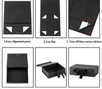 Caja de Regalo Magnética Cuadrada de Cartón Ecológico Moderno con Impresión Offset, Grabado en Relieve y Laminado Mate para Empaque de Joyería