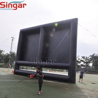 Écran de cinéma gonflable publicitaire extérieur 10x5,6m, cinéma en plein air 33 pieds