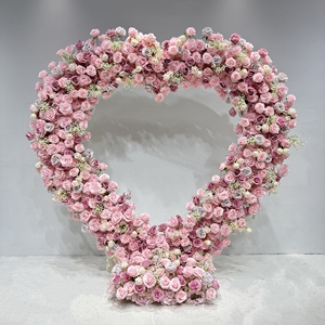 Arco de Flores Artificiales en Forma de Corazón, Arco de Boda para Decoración de Bodas - Product Image 6