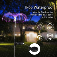 Guirlande lumineuse LED solaire étanche IP65 en fibre optique RVB en forme de méduse pour jardin, rue, alimentation CC, utilisation intérieure et extérieure