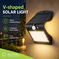 Meilleure qualité solaire led appliques murales Éclairage De Sécurité extérieur Veilleuse avec détecteur De Détecteur de Mouvement pour Jardin