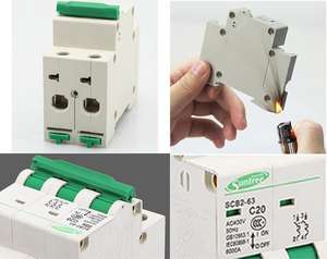 Mini Interruptor de Protección Eléctrica contra Sobrecarga y Sobretensión, Interruptor de Circuito de Arco Moldeado, 16A CA 230V - Product Image 2