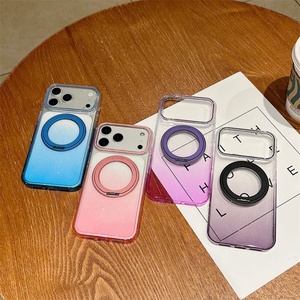 เคสโทรศัพท์แม่เหล็กสีพื้นแบบหมุนได้ โปร่งแสงไล่เฉดสี สำหรับ iPhone 16 17 Pro Max 17Air - Product Image 2