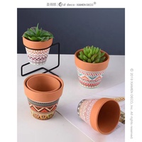 Pots de fleurs en terre cuite italienne, décoration de jardin, vente en gros, plantes de cactus succulentes personnalisées, jardinières peu profondes en argile