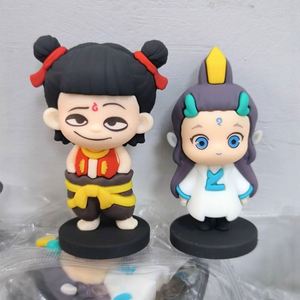 Figurine Nezha, ensemble de jouets, poupée de collection en plastique 3D personnalisée, ornement de personnage de film très prisé pour les collectionneurs - Product Image 1