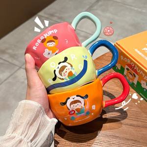 ซูโอมู โรโรจัมพ์แก้วเซรามิก 300 มล. ทนความร้อนพร้อมฝาปิดใช้ในบ้านสำนักงานถ้วยของขวัญคู่รักน่ารัก - Product Image 5