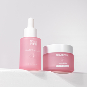 Lọ thủy tinh màu hồng bao bì chăm sóc da <span class=keywords><strong>30ml</strong></span> 50ml 60ml lọ kem 100ml mờ mờ lọ mỹ phẩm màu mờ có nắp đậy màu trắng - Product Image 3