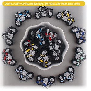 Cross-border Dongguan Handmade CLA158 Model Motorcycle <b>Silicone</b> Pendants DIY Jewelry Accessories Cute <b>Beads</b> Bracelets - Product Image 2