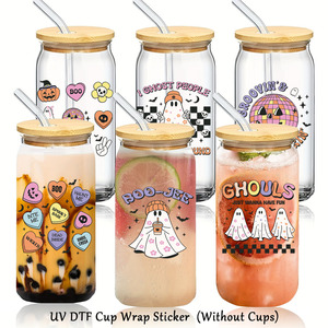 สติ๊กเกอร์ลายผีฮาโลวีน QT1494 แพ็ค 10 ชิ้น ฉลาก PVC แบบใช้ซ้ำได้สำหรับตกแต่งงานปาร์ตี้ - Product Image 3