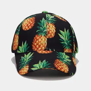 TroPical Fruit Banana Pattern Full Print Baseball Cap Women Fashion Breathable Shopping Cap Men Sports Sun Hat Tide