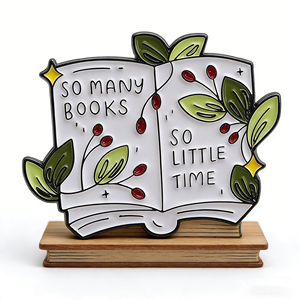 Pin de Esmalte con Frase Divertida 'Tantos Libros, Tan Poco Tiempo', Broche, Insignia de Solapa, Accesorios de Joyería, Regalo para Amantes de los Libros, Venta al por Mayor - Product Image 3