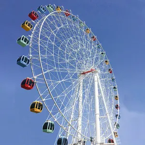 Açık popüler eğlence parkı sürmek çin eğlence parkı eğlenceli binmek mobil fiberglas kabin dönme dolap büyük ekipman Ferris W
