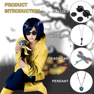 Set Combinado <span class=keywords><strong>de</strong></span> Collar con Botón <span class=keywords><strong>de</strong></span> Plástico, Gafas, Llavero y Pinza para el Cabello con Libélula Esmeralda - Product Image 3