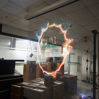 Cortinas de Gasa Holográfica para Escenarios Interiores a Gran Escala, Material de Malla, Diseño Portátil, Ofrece Efectos de Visualización Virtual Impresionantes