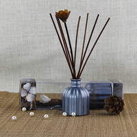 102 ml bleu-citrouille Design gros fibre rotin noir Original bois rose gris bâton pour diffuseur d'arôme Reed