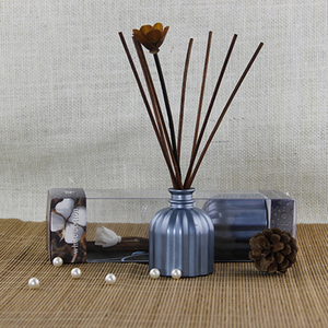 ก้านหวายไม้แท้สีดำสีชมพูสำหรับกระจายกลิ่นหอมขนาด102มล. สีฟ้า-ฟักทอง - Product Image 6