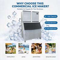 Machine à glaçons industrielle commerciale Tolcat entièrement automatique à haute productivité avec moteur et forme de glace personnalisable