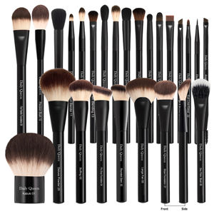 Daily Queen <span class=keywords><strong>NYX</strong></span> - Juego de 25 Brochas de Maquillaje de la Serie Sepr, Color Negro, de Alta Calidad, Suaves y Densas, para Base de Maquillaje y Sombra de Ojos - Product Image 1