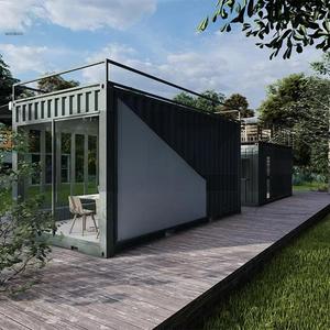 Unité de café modulaire au design extérieur audacieux, terrasse supérieure – Maisons conteneurs préfabriquées de luxe personnalisées avec porte coulissante sur mesure - Product Image 2