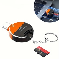 Lecteur de carte TF en alliage d'aluminium, compatible USB 2.0, noir et or, lecteur de carte mémoire haute vitesse, extension de stockage externe portable