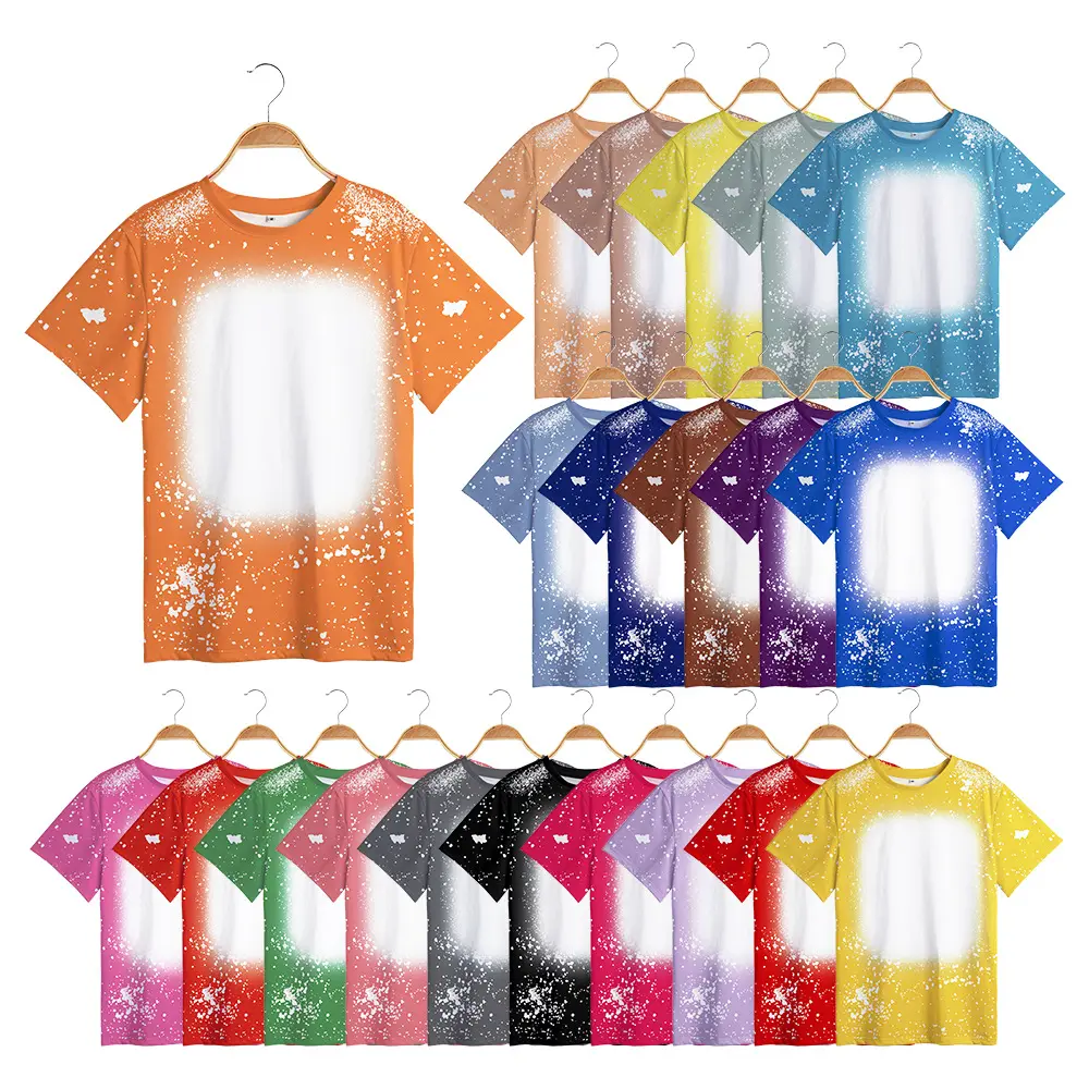 USA/Europäische Größe Sublimation Unisex Kid Frauen Männer Tie-Died T-Shirts für benutzer definierte Werbe geschenke