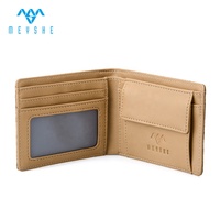 Dompet & Tempat Kartu Pria Anti-RFID dari Kulit PU Ramah Lingkungan dengan Kantong Koin Ukuran Pendek Multi-Fungsi