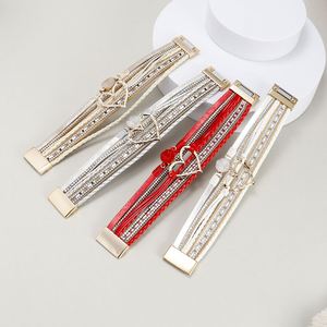 Pulsera de oro de 14k con incrustaciones multicolores de alta calidad para mayoristas, con cierre detallado y probado para mayor resistencia. - Product Image 3