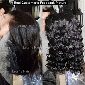 Promotion 30$ Letsfly Perruques Bob Lace Frontal 13x4 Ondulées Effet Mouillé Densité 200% 10A Cheveux Humains Naturels 10-16 Pouces Vente en Gros - Product Image 2