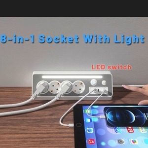 ปลั๊กพ่วงพร้อมนาฬิกาอิเล็กทรอนิกส์ พอร์ต PD 20W ช่องเสียบมาตรฐาน EU - Product Image 4