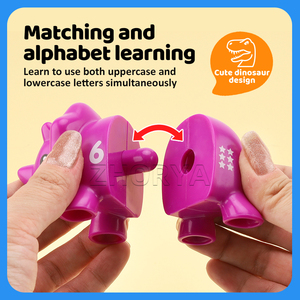 Zhorya all'inizio del conteggio educativo del giocattolo <span class=keywords><strong>di</strong></span> apprendimento delle <span class=keywords><strong>lettere</strong></span> del dinosauro <span class=keywords><strong>gioco</strong></span> <span class=keywords><strong>di</strong></span> corrispondenza <span class=keywords><strong>di</strong></span> riconoscimento dell'alfabeto 10 pezzi giocattolo per i bambini - Product Image 2